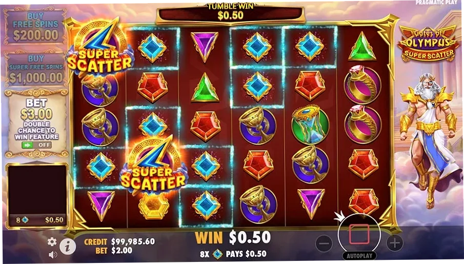 Gates of Olympus Super Scatter — Gameplay