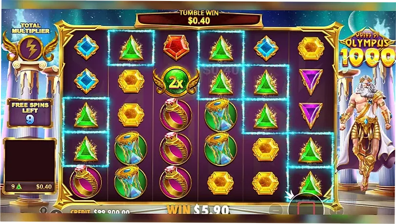 Gates of Olympus — Free spins with accumulated multiplier